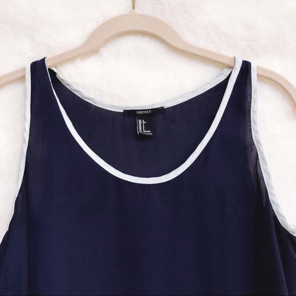Forever 21 Blue White Tank Top - Picture 2 of 8